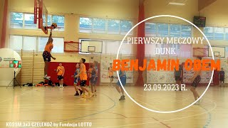 Benjamin Obem - pierwszy dunk w karierze