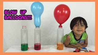 Balloons Blow Up with Baking Soda and Vinegar Science Experiment for kids