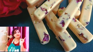 Rasmalai Bars| Diwali Sweets Recipes| Homemade white Chocolate Bars~Cook with Akansha Style