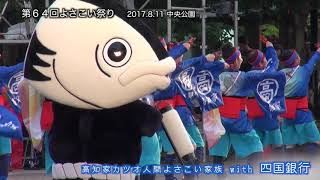 四国銀行（中央公園） YOSAKOI 2017（高知家カツオ人間よさこい家族）