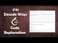Decode Ways | Live Coding with Explanation | Leetcode #91