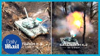 Revenge: Ukraine tank runs over Russian trenches after terrifying point-blank battle