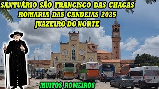 VEJA ÔNIBUS E ROMEIROS ROMARIA DAS CANDEIAS 2025 SANTUÁRIO SÃO FRANCISCO JUAZEIRO DO NORTE ANIMAÇÃO