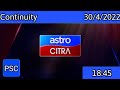 Channel Continuity (29/4/2022 | 18:45): Astro Citra