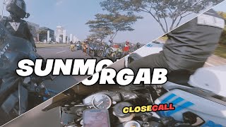 SUNMORGAB RATUSAN MOTOR BSD‼️ CLOSE CALL HAMPIR CRASH‼️