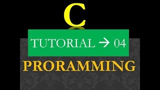 C Programming Tutorial - 4 : printf Statement and Adding Comments