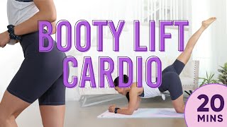 20 minute Booty Lift Cardio Pilates Workout | 7 Day Glute Challenge (do this video every day)