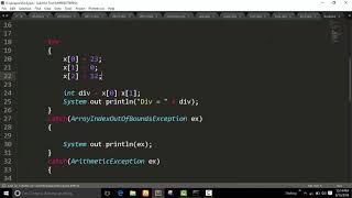 Try with multiple catch in Java Program