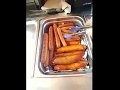 Hot dog vendor explains his cart and setup