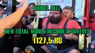 Daniel Bell new world record in sleeves 1127.5 Kg