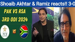 Shoaib Akhtar \u0026 Ramiz reacts on Pak victory||Africa white wash||high lights||sir saadat edu.info