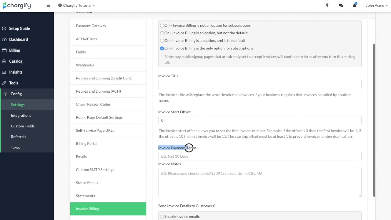 Chargify Invoice Billing Youtube