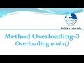 Core Java 24 - Method Overloading- Overloading main()