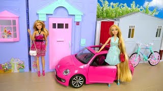 barbie house morning routine