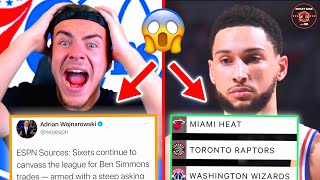 Ben Simmons Top 3 Trade Spots REVEALED, Woj Update On Sixers Trade, & Daryl Morey Asked FOR WHAT?!?
