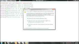 To Perform all Arithmetic Operation using Python Language