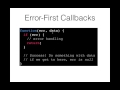 Error First Callbacks and Quiz