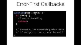 Error First Callbacks and Quiz