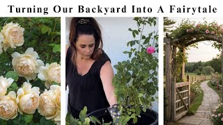 Turning Our Backyard Into a French Country Rose Garden | Planting David Austin Roses + Peggy Martin