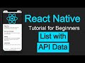React Native tutorial #47 List with API Data | Get List with API