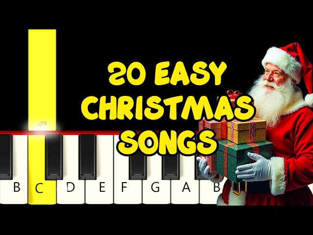 20 Christmas Songs Eveyone Knows Very Easy Slow Piano Tutorial