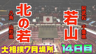 北の若、幕下で3場所連続の勝ち越しなるか？ / 北の若-若山/大相撲2020年7月場所14日目