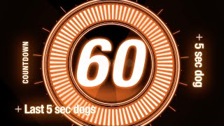60 seconds Countdown timer / + with 🐶 5 sec.