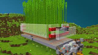 Automatic Flying Bamboo Farm With Crafting In Minecraft 1.21