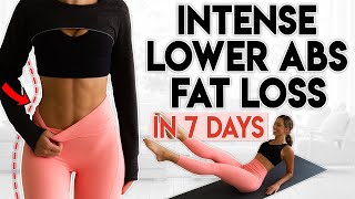 INTENSE LOWER ABS FAT LOSS in 7 Days | 6 minute Home Workout