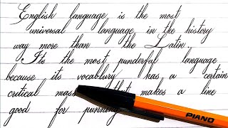 Very neat writing with Ballpoint. Cursive writing with Ballpoint 🖊️. How to improve handwriting.