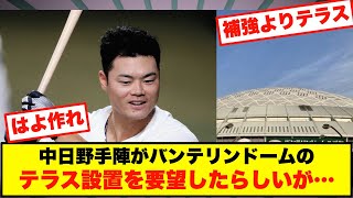 中日野手陣がバンテリンドームのテラス設置を要望したらしいが…【なんJまとめ プロ野球】