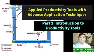Applied Productivity Tools with Advance Application Techniques | MS Word | Empowerment Technilogies