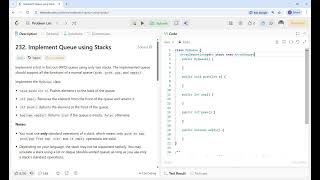 Implement Queue using Stacks LeetCode -232 | Java