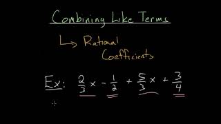 Combining Like Terms: Rational Coefficients