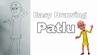 Patlu Easy Drawing / Motu Patlu Drawing #Shorts