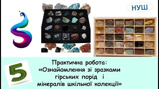 Практична робота: «Ознайомлення зі зразками гірських порід  і мінералів шкільної колекції»