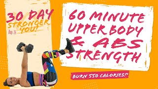 60 Minute Upper Body and Abs Strength Workout 🔥Burn 550 Calories!* 🔥Sydney Cummings