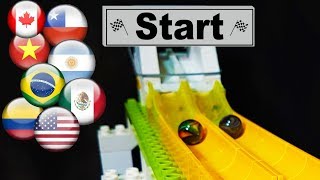 Marble Race: World Tournament of Marbles with Labyrinth and Funnels