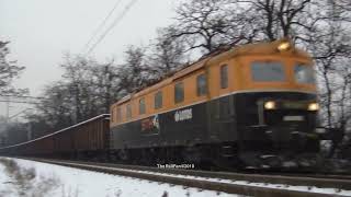 POLISH CARGO TRAIN 182 STK LOTOS PASSING IN THE SNOW AT ZABRZE POLNAND 06/01/2010