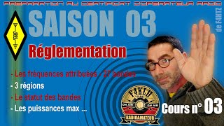 Devenir radioamateur - Réglementation - Cours n° 03 - F4KLH