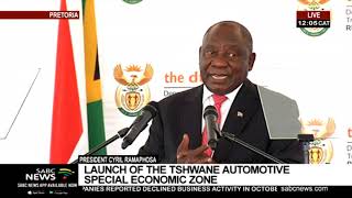 Keynote Address: President launches Tshwane Automotive Hub