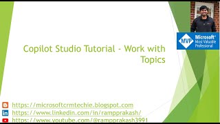 Copilot Studio Tutorial - Work with Topics