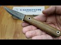 condor woods wise fixed 1075hc steel blade walnut handle knife with sheath 391423