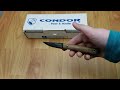 condor woods wise fixed 1075hc steel blade walnut handle knife with sheath 391423