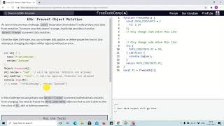 Tutorial 5 - Prevent Object mutation - freecodecamp