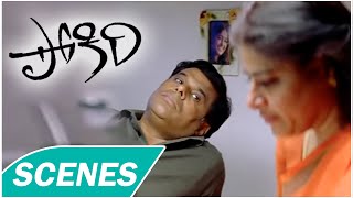 Pokiri Movie Scenes || Ashish Vidyarthi teases sudha || Ileana || Brahmanadam