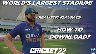 #1 How To Download Realistic Teams & Stadiums - Cricket 22 Tutorial - RahulRKGamer