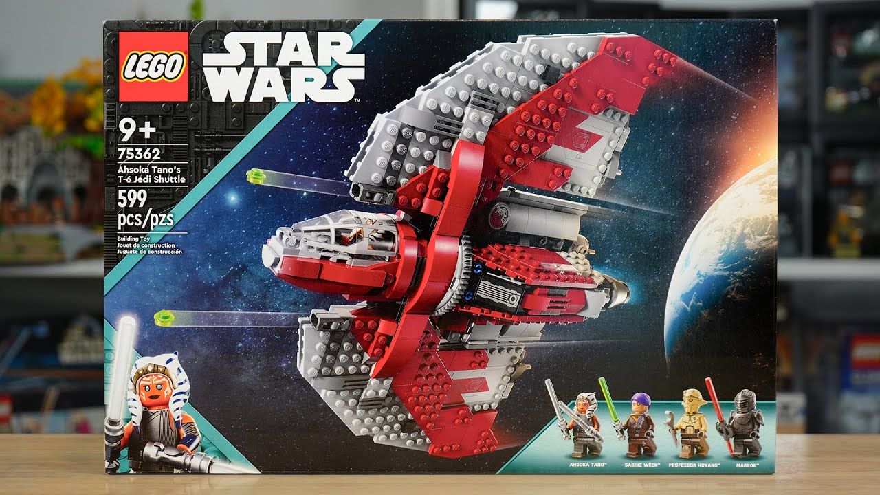 LEGO Star Wars 75362 AHSOKA TANO'S T-6 JEDI SHUTTLE Review! (2023 ...