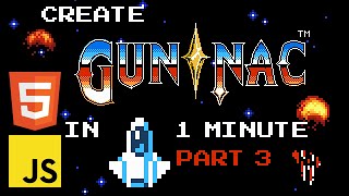 Code Space Shooter in one minute! Beginner Javascript Tutorial (part 3)