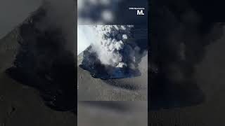 Drone footage captures the Popocatépetl volcano in Mexico erupting #eruption #nature #volcano